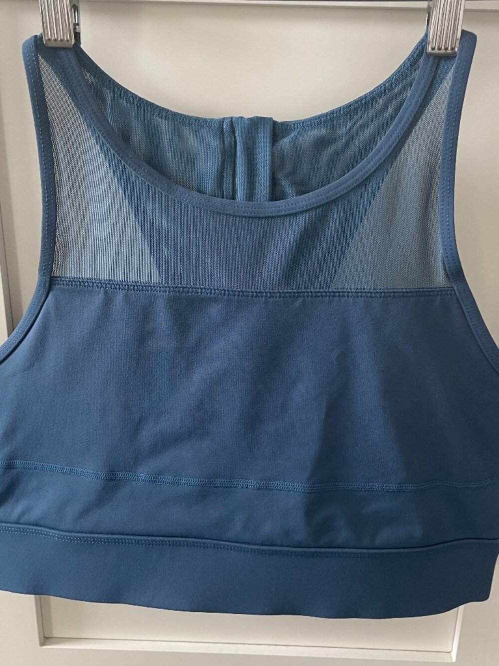 Zyia Active All Star Racer Back Nylon Spandex Sports Bra 'One More Rep' Blue XL